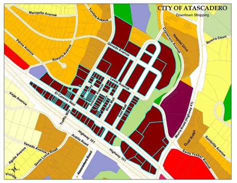 map atascadero ca|atascadero city zoning map.